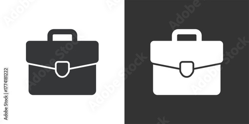Briefcase icon. Solid glyph series icon