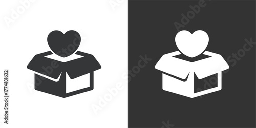 Gift icon. Solid glyph series icon