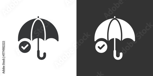 Guaranteed Protection icon. Solid glyph series icon