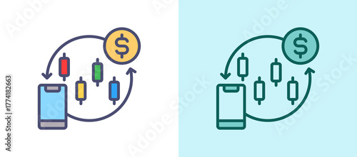 Electronics Trade whitegreen icon