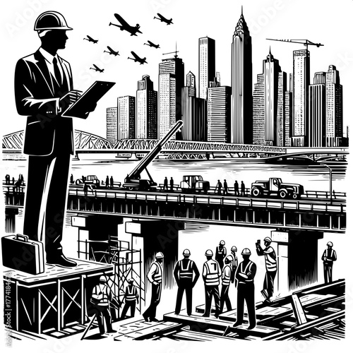 Engineer at Bridge Construction