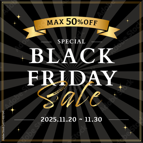 Minimal Black Friday Sale Graphic / ブラックフライデー セール グラフィック