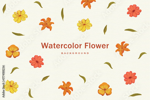 Lovely watercolor floral background