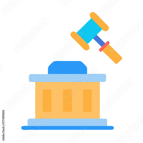 Gavel and Sounding Block Depicting Justice and Legal System