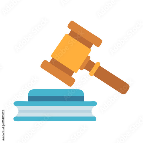 Gavel hitting sounding block justice abstract law court