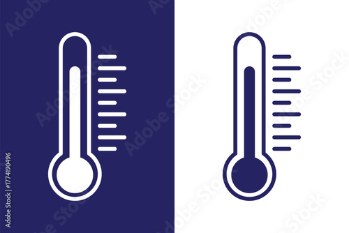 Set of temperature icons. Thermometer icons with scale. medical and weather temperature measurement illustration. eps 10