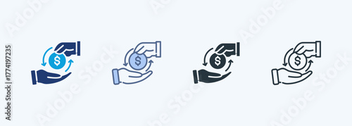 Transaction Multiple Style Icon Collection