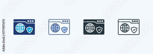Cyber Security Multiple Style Icon Collection