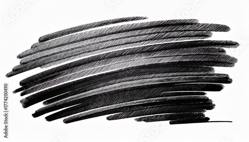 Vector illustration of charcoal hand-drawn scribbles, rough lines, and textured sketch elements for design.