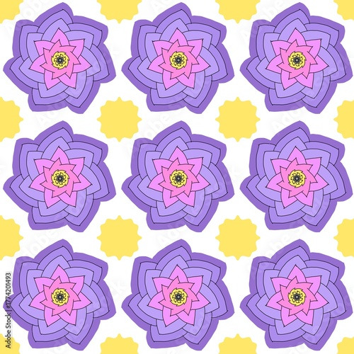 seamless pattern with flowers