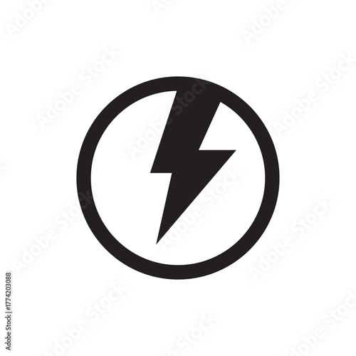 Electricity icon concept energy electric power template
