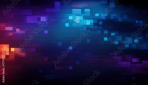 Abstract pixel banner design with mosaic edges for horizontal title headers and modern web layouts.