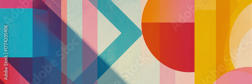 Colorful Graffiti Modern Vector With Rectangle and Ellipse Abstract Shape
