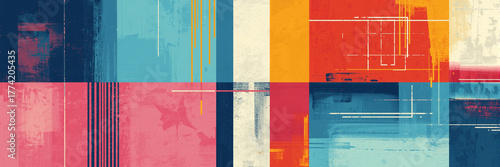 Colorful Graffiti Modern Vector With Rectangle and Ellipse Abstract Shape
