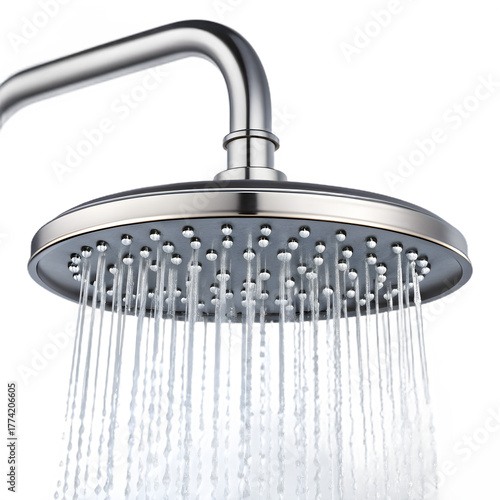 Smart shower head isolated on transparent background