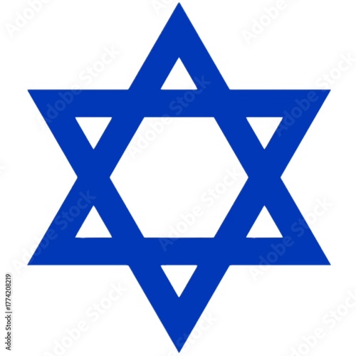 Israel state flag with the star of david