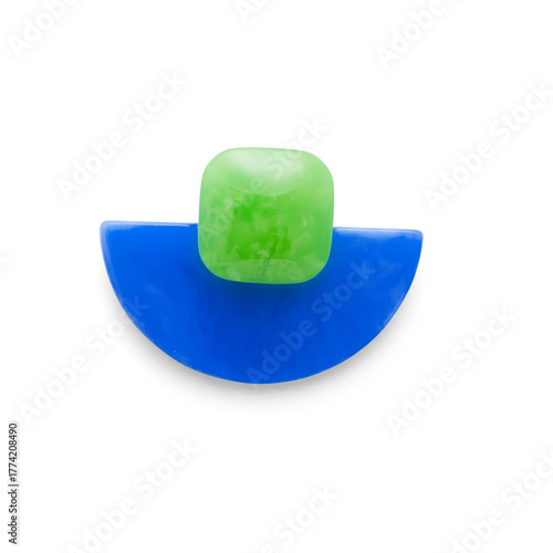 Ear rings-fancy earring-new design-beautiful-modern earring-stylish-green-blue-white background.