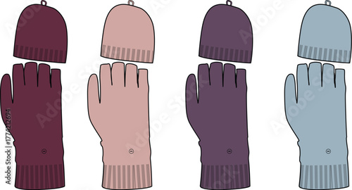 Four different styles of men's summer suits and shorts sets in various colors