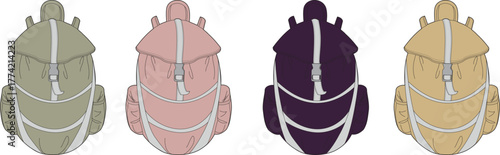 Diverse Backpacks in Various Colors A Collection of Stylish and Functional Designs