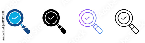 Check Icon Multiple Style Vector Illustration
