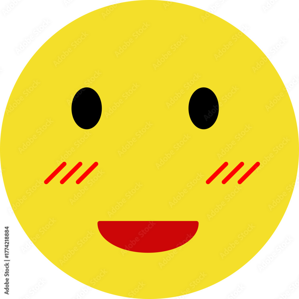 Fototapeta premium blushing emoji