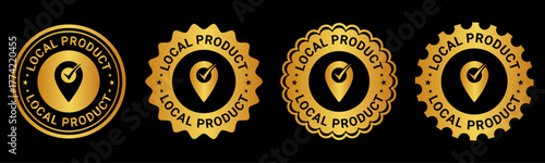 Gold Local Product Quality Badge Labels