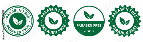 Paraben Free Green Eco Label Badges for Natural Organic Products