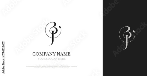 Initial BJ Logo Design Elegant