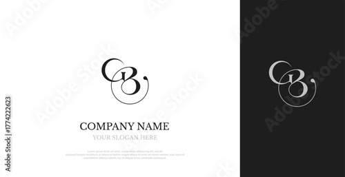 Initial GB Logo Design Elegant