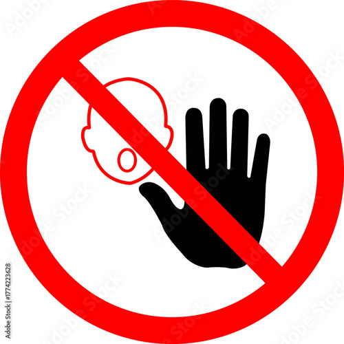 Vector illustration no children allowed sign