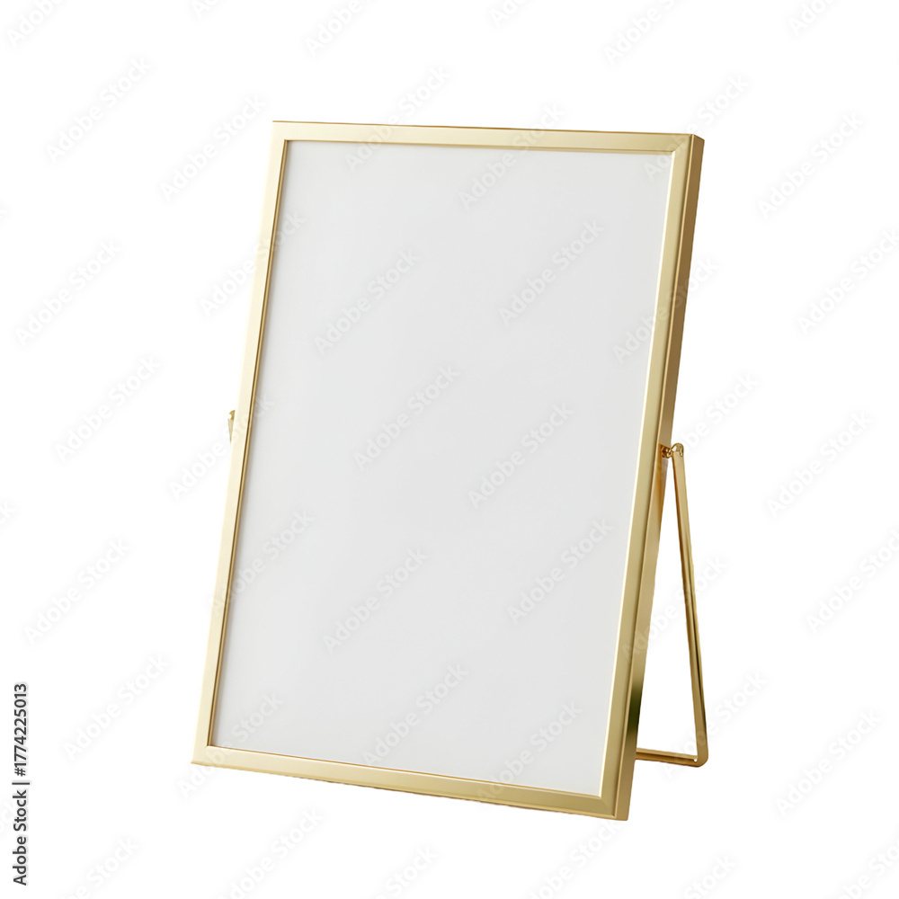 Obraz premium Elegant Gold Frame Mockup Presentation Template Display Decoration