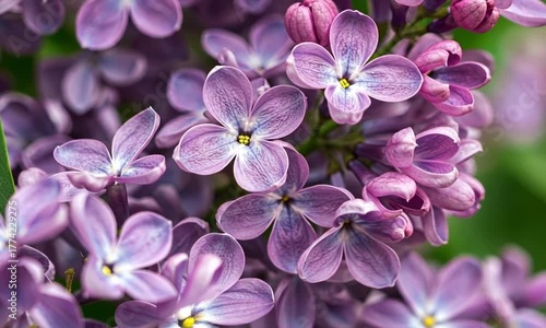 Lilac Blossom Beauty - A Close-Up View of Springs Floral Delight.