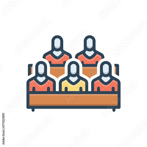 Color illustration  icon for study participants