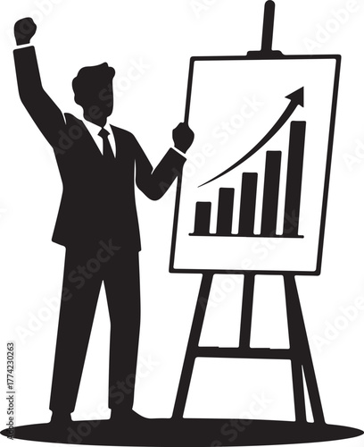 Man searching file cabinet, pulling out important documents or records, an illustration of office administration, data management, and archival work