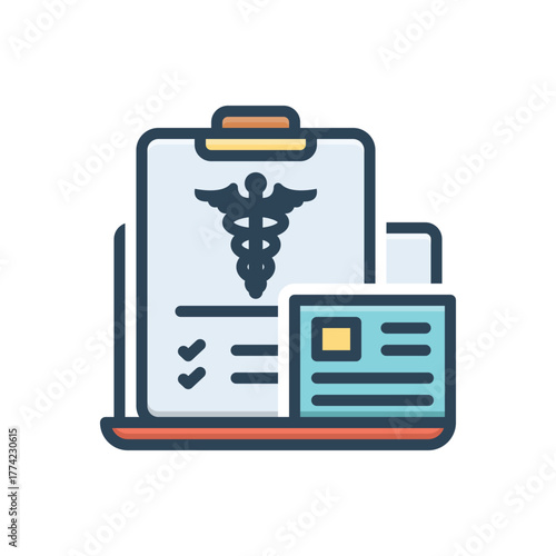 Color illustration  icon for patient enrollment