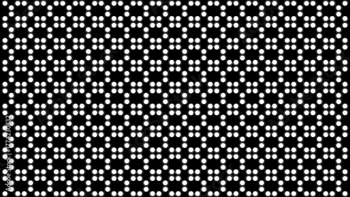 High Contrast Seamless Geometric Dot Grid Pattern
