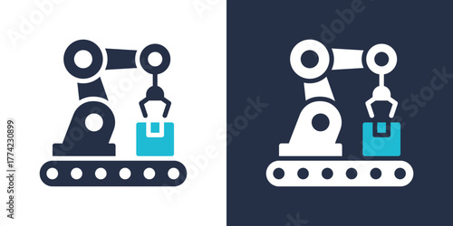 Manufacturing Icon. Flat Style Vector Illustration 
