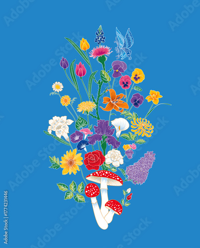 Wonderland Theme Nyonya Batik Sarong