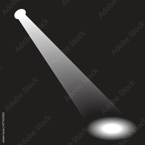 Spotlight effect from upper left corner