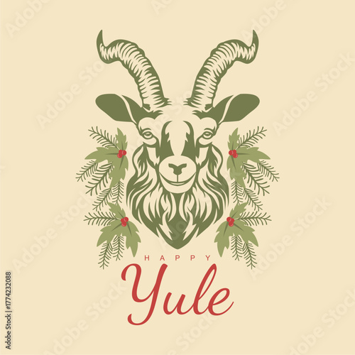 vector happy yule background template