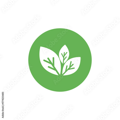 Leaf mint logo vector template