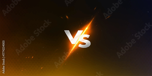 Bright neon red lightning bolt vector icon design on a dark black background as a business concept symbol or check mark