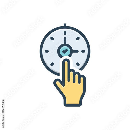 Color illustration icon for convenient access