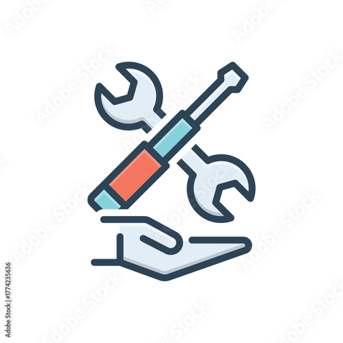 Color illustration icon for effortless maintenance