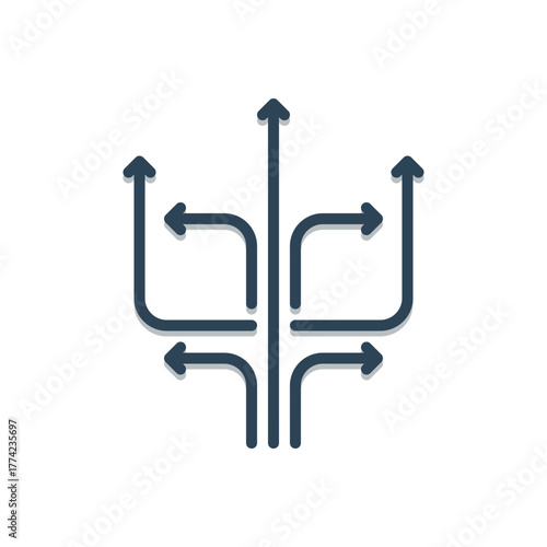 Color illustration icon for flexible options