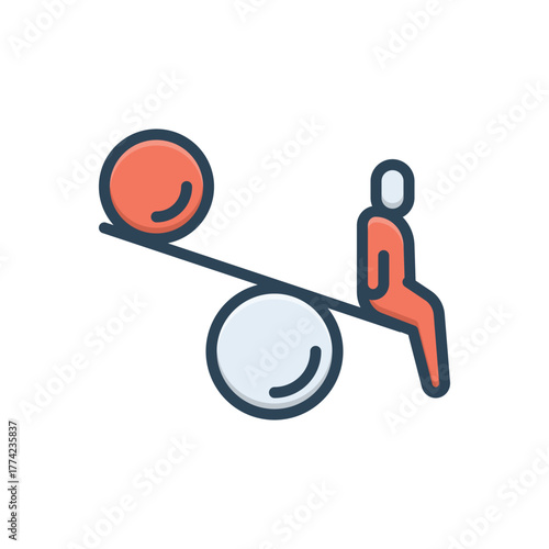 Color illustration icon for minimal effort