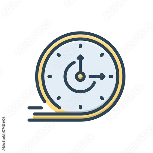 Color illustration icon for quick service