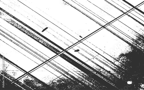 Abstract white background with random black lines, Metal grid isolated on the white background. Abstract lines in black and white tone of many squares and rectangle shapes