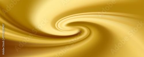 Close-up texture of natural gold silk. Light Golden fabric smooth texture surface background. Smooth elegant gold silk in Sepia toned. Texture, background, pattern, template. 3D vector illustration.