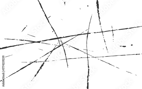 Minimalist abstract background with intersecting black lines on a white surface. Abstract background with random black lines